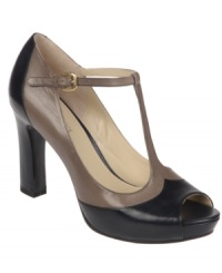 Perfectly polished comfort. Naturalizer's Baila platform pumps feature a darling t-strap on the the vamp. Perfectly polished comfort. Naturalizer's Baila platform pumps feature a darling t-strap on the the vamp.