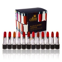 SHANY Slick & Shine Lipstick Set - Set of 12 Famouse Colors