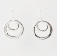 Barse Sterling Silver Hammered Link Earrings Barse Sterling Silver Hammered Link Earrings