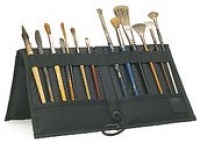 Prat Paris Nylon Covered Brush Easel Holder 12 x 13, Holds 12 Artists Paint Brushes, Black