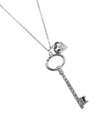 G by GUESS Women's Oval Key and Heart Necklace G by GUESS Women's Oval Key and Heart Necklace