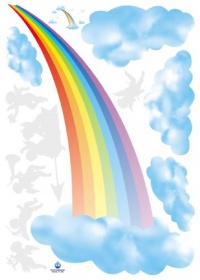 Easy Instant Home Decor Wall Sticker Decal - Rainbow Clouds Easy Instant Home Decor Wall Sticker Decal - Rainbow Clouds