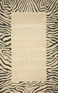Liora Manne Seville Zebra Border Hand Tufted Rug, 42 by 66-Inch, Neutral Liora Manne Seville Zebra Border Hand Tufted Rug, 42 by 66-Inch, Neutral