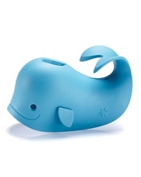 A spout cover that brightens up the bath while keeping baby's head safe from bumps. The sleek design includes an adjustable strap that fits snugly on most tub spouts, and a tail that's also a handy hook, so that Moby can hang around when bathtime's done. A spout cover that brightens up the bath while keeping baby's head safe from bumps. The sleek design includes an adjustable strap that fits snugly on most tub spouts, and a tail that's also a handy hook, so that Moby can hang around when bathtime's done.