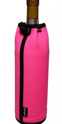 Woozie Neoprene Wine Bottle Sleeve, Solid Hot Pink Woozie Neoprene Wine Bottle Sleeve, Solid Hot Pink