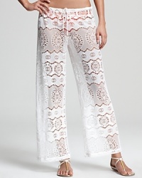 Ralph Lauren Blue Label's crochet cover up pants are as timeless as they are versatile. Style them with a bohemian bent or go for preppy polish with your favorite warm weather accessories. Ralph Lauren Blue Label's crochet cover up pants are as timeless as they are versatile. Style them with a bohemian bent or go for preppy polish with your favorite warm weather accessories.