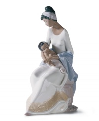 A doting mom gazes into the eyes of her newborn child in this heartwarming collectible, handcrafted in Lladro porcelain. Perfect for a new moms or Mother's Day. A doting mom gazes into the eyes of her newborn child in this heartwarming collectible, handcrafted in Lladro porcelain. Perfect for a new moms or Mother's Day.