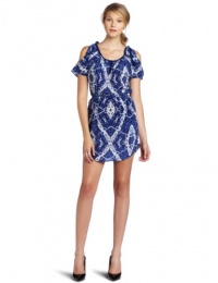 Rebecca Taylor Women's Batik Dyed Dress, Blue, 4