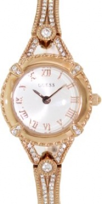 GUESS Women's Rose Gold-Tone Petite Crystal Watch GUESS Women's Rose Gold-Tone Petite Crystal Watch