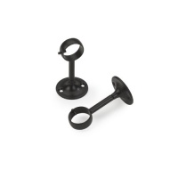 Umbra Ceiling-Mount Bracket for Drapery Rod, Matte Black, Set of 2 Umbra Ceiling-Mount Bracket for Drapery Rod, Matte Black, Set of 2