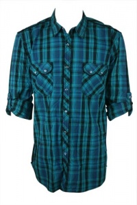 INC International Concepts Mens Plaid Print Shirt INC International Concepts Mens Plaid Print Shirt