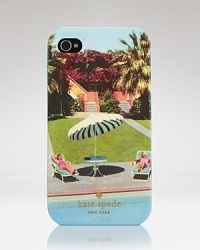 kate spade new york has dressed up the fun (and totally functional) iPhone case in a laid-back motif, designed exclusively for the iPhone 4. It's a sure conversation starter. kate spade new york has dressed up the fun (and totally functional) iPhone case in a laid-back motif, designed exclusively for the iPhone 4. It's a sure conversation starter.