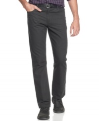 Downtown jean style gets a midtown makeover with these five-pocket pants from Kenneth Cole Reaction. Downtown jean style gets a midtown makeover with these five-pocket pants from Kenneth Cole Reaction.