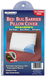Ideaworks Bed Bug Barrier Pillow Covers- Set of 2 Ideaworks Bed Bug Barrier Pillow Covers- Set of 2