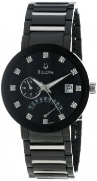 Bulova Men's 98D109 Diamond Accented Black Dial Bracelet Watch Bulova Men's 98D109 Diamond Accented Black Dial Bracelet Watch