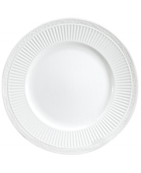 Throughout the world, the name Mikasa is synonymous with unparalleled taste and quality in fine tableware, giftware, and collectibles. Dinner plates from the lovely neoclassical Italian Countryside dinnerware and dishes collection by Mikasa bring the ease of sunny Italy to your informal entertaining, in creamy white glazed stoneware. Throughout the world, the name Mikasa is synonymous with unparalleled taste and quality in fine tableware, giftware, and collectibles. Dinner plates from the lovely neoclassical Italian Countryside dinnerware and dishes collection by Mikasa bring the ease of sunny Italy to your informal entertaining, in creamy white glazed stoneware.