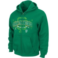 Majestic San Francisco Giants Green Is In Full Zip Hoodie - Kelly Green Majestic San Francisco Giants Green Is In Full Zip Hoodie - Kelly Green