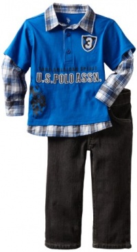 U.S. POLO ASSN. Boys 2-7 Slider with Jean, Blue, 2T U.S. POLO ASSN. Boys 2-7 Slider with Jean, Blue, 2T