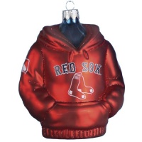 Kurt Adler 4-1/2-Inch Boston Red Sox Glass Hoodie Sweatshirt Ornament Kurt Adler 4-1/2-Inch Boston Red Sox Glass Hoodie Sweatshirt Ornament