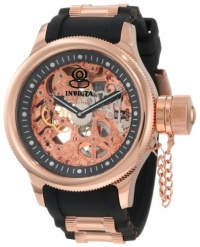 Invicta Men's 1090 Russian Diver Mechanical Skeleton Dial Black Polyurethane Watch Invicta Men's 1090 Russian Diver Mechanical Skeleton Dial Black Polyurethane Watch