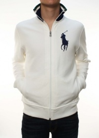 Polo Ralph Lauren Men's Big Pony Full Zip Navy Blue Long Sleeve Jacket Polo Ralph Lauren Men's Big Pony Full Zip Navy Blue Long Sleeve Jacket