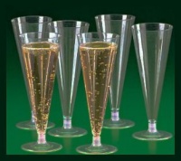 WEDDING - 100 PLASTIC CHAMPAGNE FLUTE GLASSES / cups WEDDING - 100 PLASTIC CHAMPAGNE FLUTE GLASSES / cups