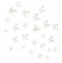 Umbra Wallflower Wall Décor, Set of 25, White Umbra Wallflower Wall Décor, Set of 25, White