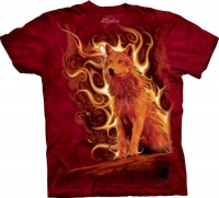 Phoenix Wolf Flame Men's Red Tee Phoenix Wolf Flame Men's Red Tee