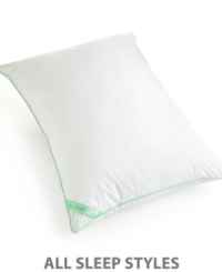 The Wamsutta Slumber Gel jumbo pillow cradles your head and neck for a restful nights sleep. Featuring a 100% 280 thread count cotton cover, this pillow is filled with a microfiber gel for excellent support for all sleep types. The Wamsutta Slumber Gel jumbo pillow cradles your head and neck for a restful nights sleep. Featuring a 100% 280 thread count cotton cover, this pillow is filled with a microfiber gel for excellent support for all sleep types.