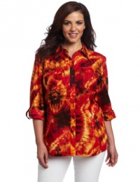 Jones New York Women's Plus-Size Roll Sleeve Shirt Jones New York Women's Plus-Size Roll Sleeve Shirt