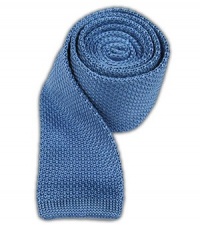 100% Silk Knit Sky Blue Skinny Tie 100% Silk Knit Sky Blue Skinny Tie
