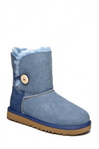 UGG Australia Children's Bailey Button Denim Toddler Shearling Boots,Dark Denim,11 Child US