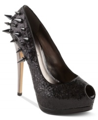 Killer style. Truth or Dare's Edita platform pumps take the trendy spike trend to a whole new fabulous level. Killer style. Truth or Dare's Edita platform pumps take the trendy spike trend to a whole new fabulous level.