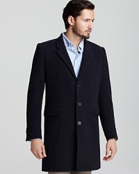 The Men's Store At Bloomingdale's Three-Button Overcoat The Men's Store At Bloomingdale's Three-Button Overcoat