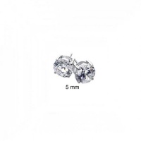 Bling Jewelry Basket Set Mens Round CZ Stud Earrings 925 Sterling Silver 5mm