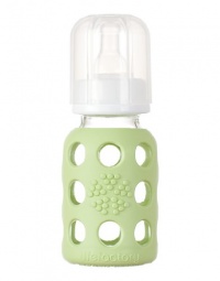 Lifefactory Glass Baby Bottle with Silicone Sleeve, Spring Green, 4 Ounce Lifefactory Glass Baby Bottle with Silicone Sleeve, Spring Green, 4 Ounce