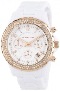 Michael Kors White Acrylic Golden Bezel Women's Watch MK5379 Michael Kors White Acrylic Golden Bezel Women's Watch MK5379