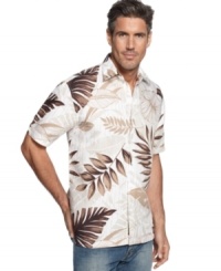Go out on a limb. Your casual style will reach new heights with this leaf-print shirt from Cubavera. Go out on a limb. Your casual style will reach new heights with this leaf-print shirt from Cubavera.