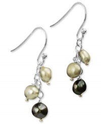 Go for a subtle hint of color. These beautiful earrings feature grey-colored cultured freshwater pearls (6-7 mm) set in sterling silver. Approximate drop: 1-1/4 inches. Go for a subtle hint of color. These beautiful earrings feature grey-colored cultured freshwater pearls (6-7 mm) set in sterling silver. Approximate drop: 1-1/4 inches.