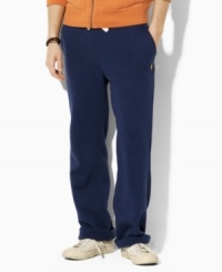 The classic-fitting drawstring pant in soft seasonal fleece is designed for casual comfort and classic sporting style. The classic-fitting drawstring pant in soft seasonal fleece is designed for casual comfort and classic sporting style.