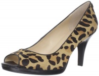 Calvin Klein Women's Kail Hair Calf Peep-Toe Pump