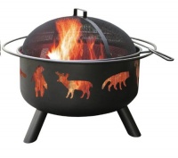 Landmann USA 28347 Big Sky Fire Pit, Wildlife, Black