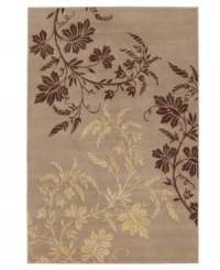 An intricate and striking floral motif cascades across a soothing ground in this Karastan area rug, offering a soothing nature-inspired accent for any room. Thick and resilient underfoot, this plush piece is woven from 2-ply nylon pile, ensuring easy care and long-lasting wear. An intricate and striking floral motif cascades across a soothing ground in this Karastan area rug, offering a soothing nature-inspired accent for any room. Thick and resilient underfoot, this plush piece is woven from 2-ply nylon pile, ensuring easy care and long-lasting wear.