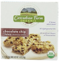 Cascadian Farm Organic Chewy Granola Bar, Chocolate Chip, 6-Count Boxes (Pack of 6) Cascadian Farm Organic Chewy Granola Bar, Chocolate Chip, 6-Count Boxes (Pack of 6)