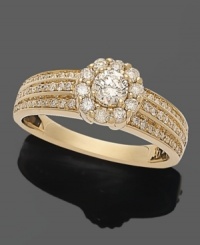Accessorize with a brilliant shape. This 14k white gold engagement ring features princess-cut diamond (5/8 ct. t.w.). Accessorize with a brilliant shape. This 14k white gold engagement ring features princess-cut diamond (5/8 ct. t.w.).