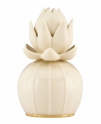 With the look of a lotus blossom and fresh lily-of-the-valley scent, this pretty porcelain diffuser from Lenox has a beautiful presence in any setting. With the look of a lotus blossom and fresh lily-of-the-valley scent, this pretty porcelain diffuser from Lenox has a beautiful presence in any setting.