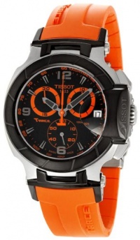 Tissot Men's T0484172705704 T-Race Quartz Orange Strap Chronograph Dial Watch Tissot Men's T0484172705704 T-Race Quartz Orange Strap Chronograph Dial Watch