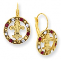 Gold-tone Blessed Flower of the Lily Earrings - - Vatican Library Religious Collection Gold-tone Blessed Flower of the Lily Earrings - - Vatican Library Religious Collection