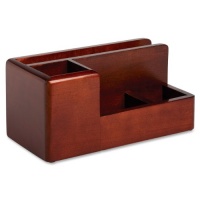 Rolodex 1734648 An Elegant Warm Metropolitan Look. Desk Organizer, Mahogany