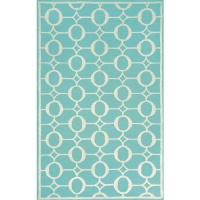 Indoor/Outdoor Hand Tufted Area Rug Arabesque 2' x 3' Aqua Carpet Indoor/Outdoor Hand Tufted Area Rug Arabesque 2' x 3' Aqua Carpet